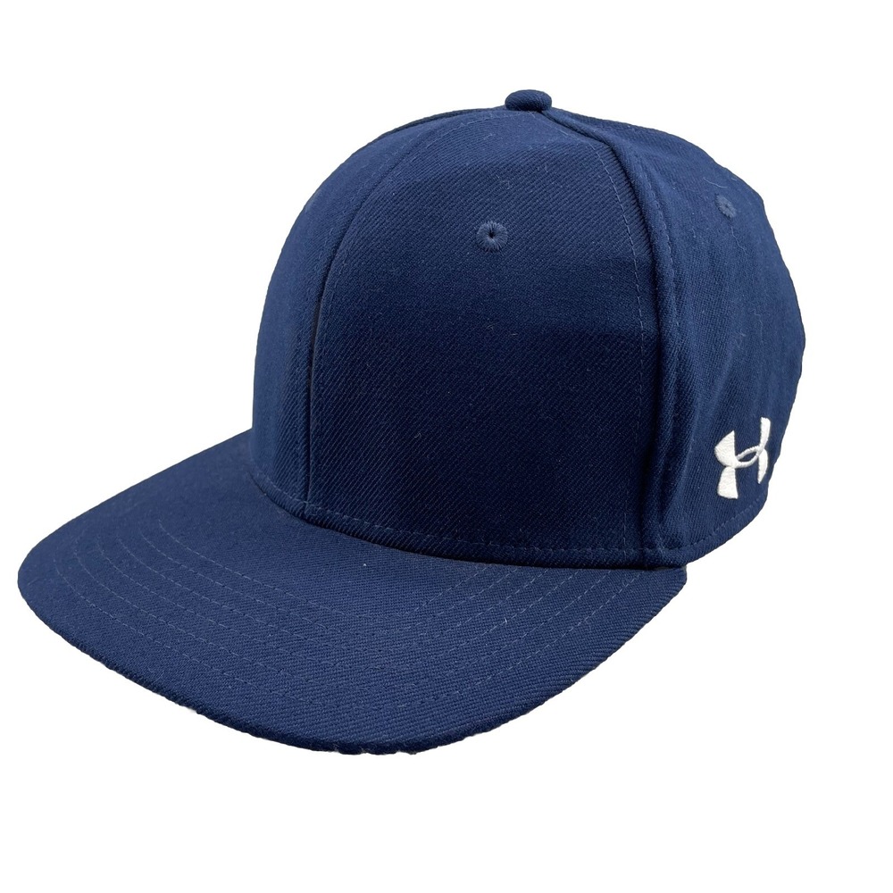 Under Armour Hat Fitted Cap Mens L/XL Blue Preppy Golf Sportswear Academia Work